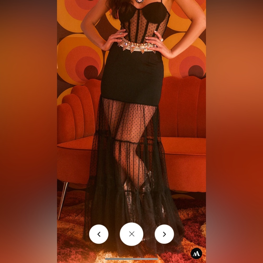 Black lace overlay dress!!